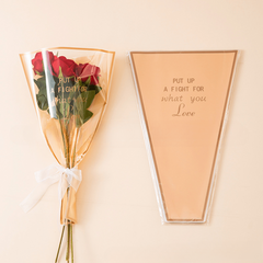 50pcs Single Rose Sleeve Packaging Plastic Flower Bags Bouquet Cellophane Wrap