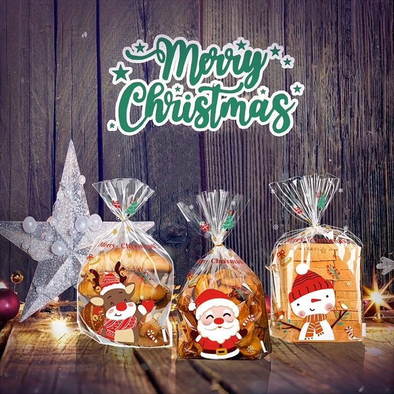 50pcs Christmas Gift Bags Party Favor Bags Candy Set Bags Treat Candy Bags