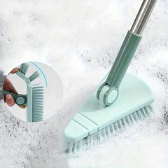 Hard Bristle Floor Scrub Brush Long Handle Bathroom Tub Tile Cleaning