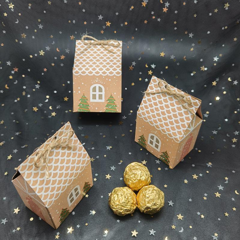 10pcs Christmas House Gift Boxes Home Decor to Sparkle Room