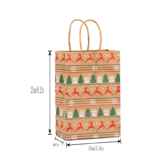 6pcs Christmas Gift Bags With Handles 21 15 8 3 5 9 3 1inch