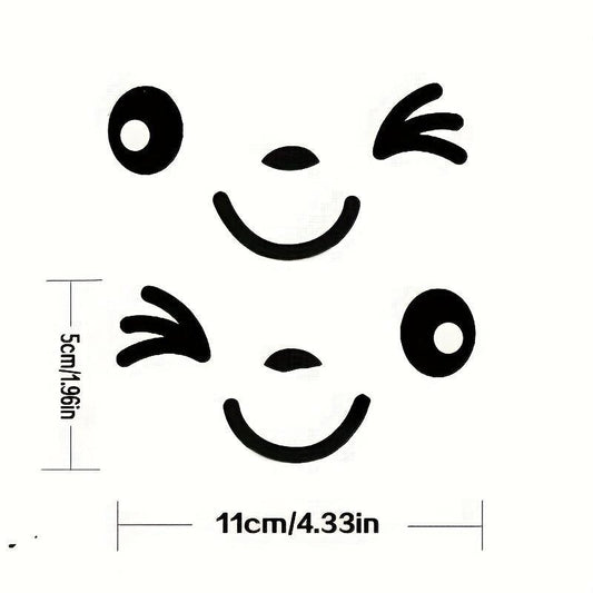 Smiling Face Waterproof Car Stickers 3D Reflective Decals For SUV Truck
