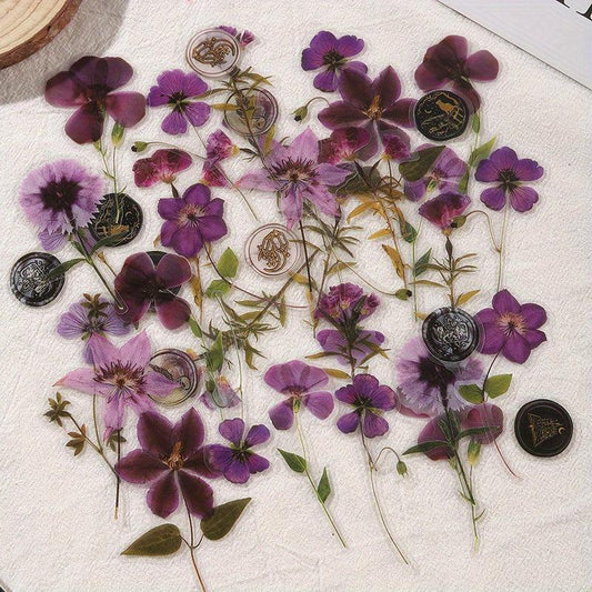 Retro Flower Plant Sticker DIY Decoration Scrapbook Photo Album Craft Supplies