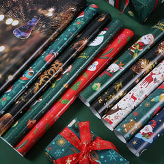 5pcs Christmas Gift Wrapping Paper Reindeer Navidad Christmas Decorations