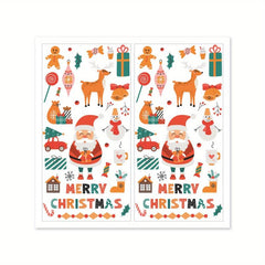 50pc Merry Christmas Rectangular Sticker Self-adhesive Label