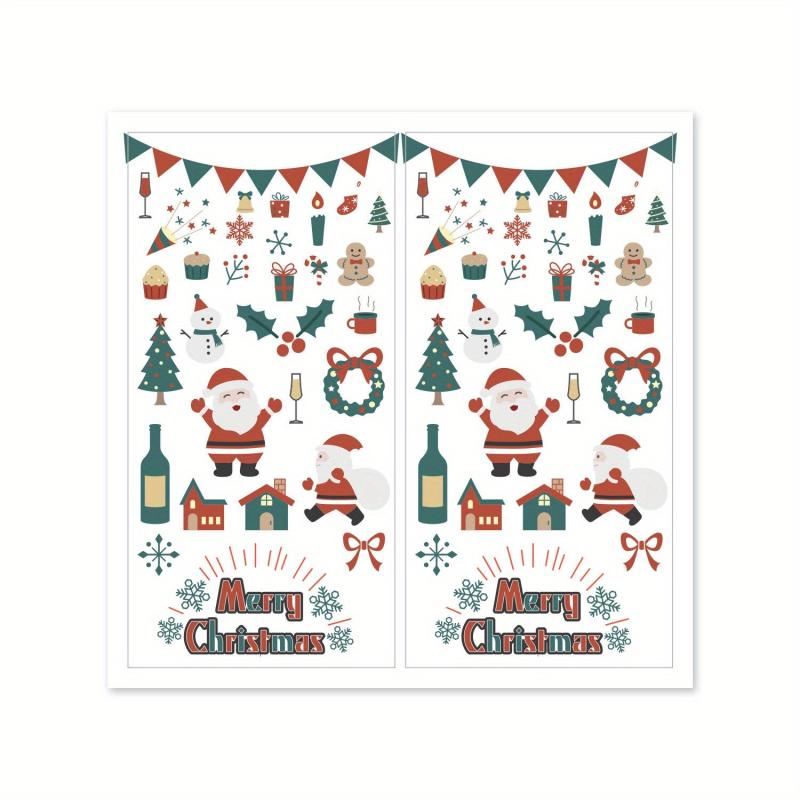 50pc Merry Christmas Rectangular Sticker Self-adhesive Label