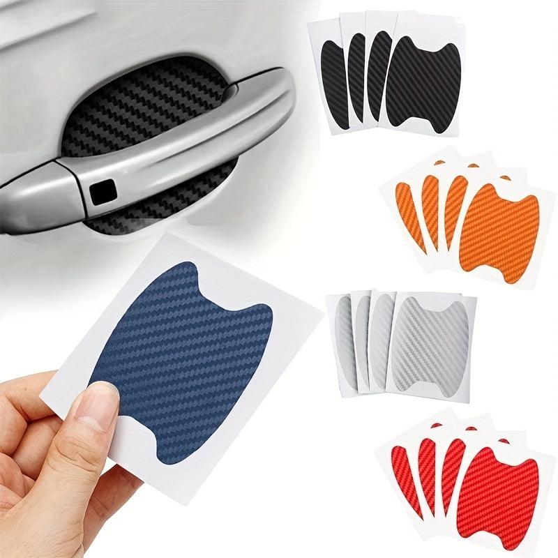 4 pcs Carbon Fiber Car Handle Protector Scratch Resistant Film