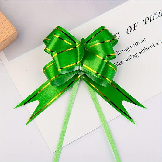 50pcs Christmas Gift Packaging Butterfly Bow Golden Edge Patterns