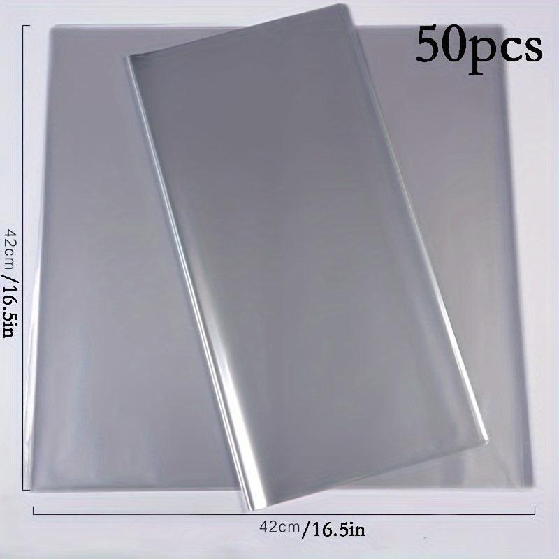 50pcs Transparent Cellophane Opp Flower Wrapping Paper Waterproof