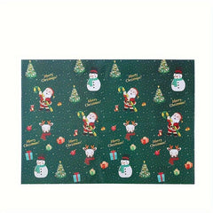 5pcs Christmas Gift Wrapping Paper Coated Paper Christmas Tree Elk Tissue Paper