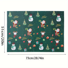 5pcs Christmas Gift Wrapping Paper Coated Paper Christmas Tree Elk Tissue Paper