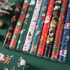 5pcs Christmas Gift Wrapping Paper Coated Paper Christmas Tree Elk Tissue Paper