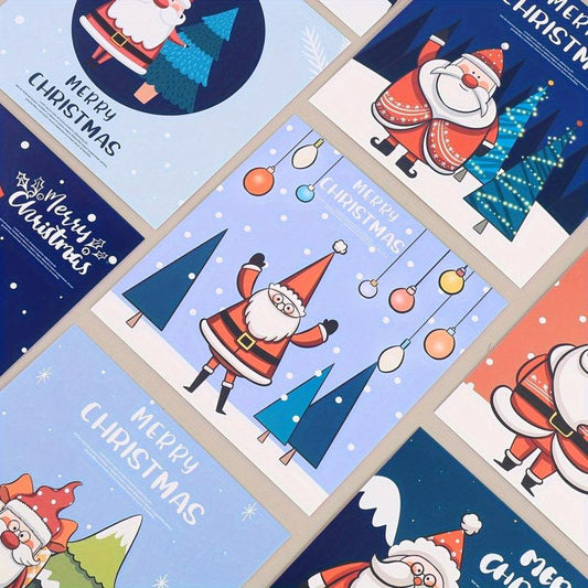 30pcs Christmas Greeting Card Cartoon Christmas Postcard Navidad Decorations