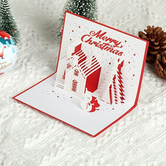 3D Christmas Greeting Card Hollow Blessing Card