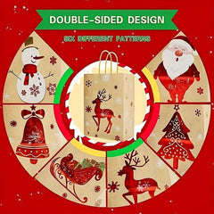 12pcs Christmas Gift Bags Brown Paper Goody Bags with Handles