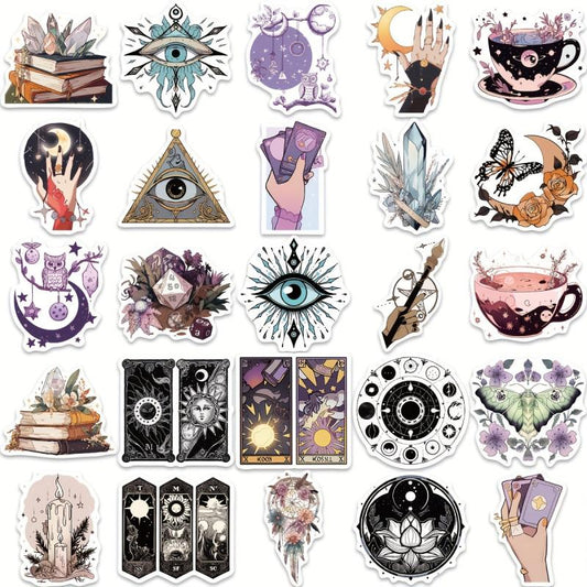 50 Witchy Stickers for Water Bottles Laptops Notebooks