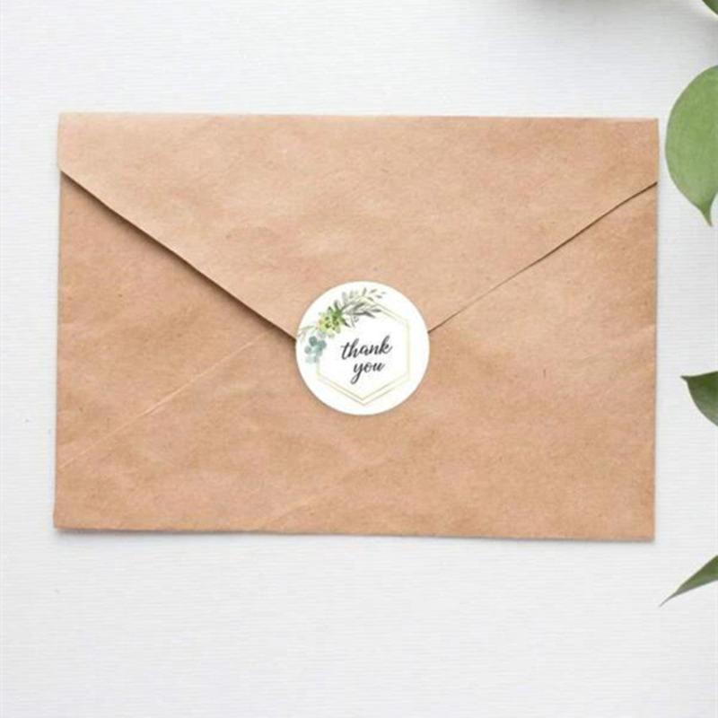 500 Floral Thank You Stickers for Birthdays & Weddings