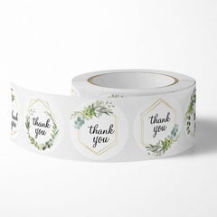 500 Floral Thank You Stickers for Birthdays & Weddings