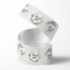 500 Floral Thank You Stickers for Birthdays & Weddings