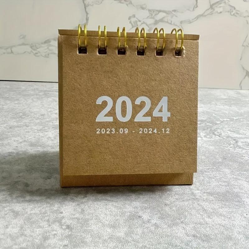 Retro Solid Desk Calendar Desktop Paper Mini Stand Calendar Daily Table Planner