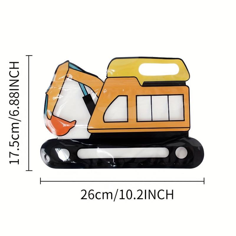10pcs Cartoon Car Ziplock Storage Bag Snack Gift Packaging Bag
