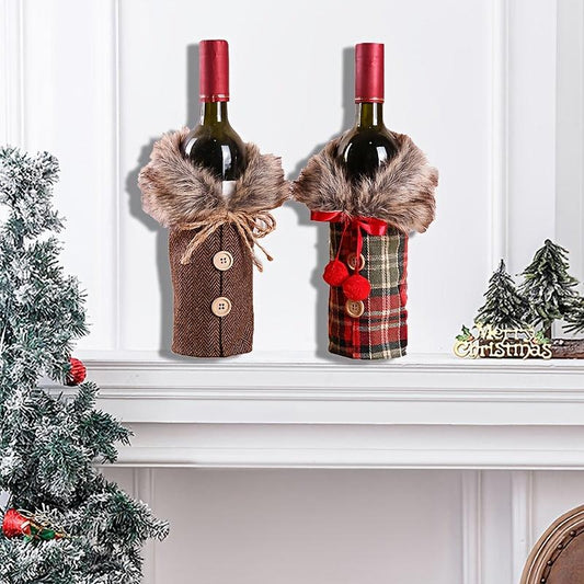 Christmas Wine Cover Navidad Party Favors