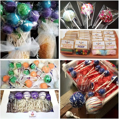 100pcs Transparent Lollipop Bag Candy Chocolate Snack Opp Bag
