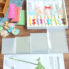 100pcs Transparent Lollipop Bag Candy Chocolate Snack Opp Bag