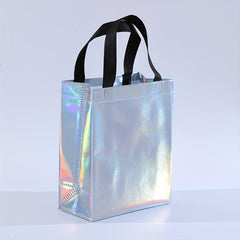 20pcs Rainbow Polka Dot Snowflake Rhombus Gift Bags Holographic Reusable Bags