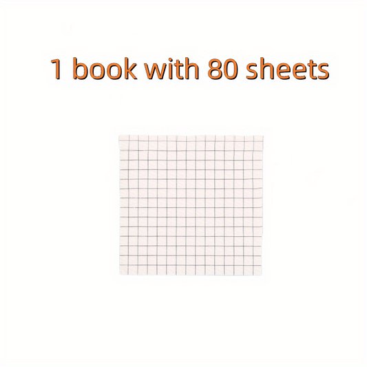 80 Sheets Tearable Sticky Notes Checkered Memo Pad