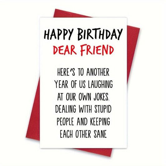 Fun Happy Birthday Card for Him/Her - Suitable for Man/Woman