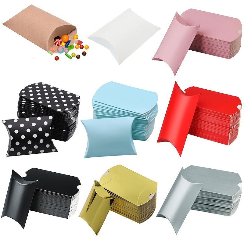 10pcs Paper Pillow Boxes for Candy Cookies - Bridal Birthday