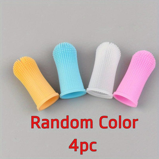 Dog Cat Toothbrush Finger Cover Dental Cleaning Tool