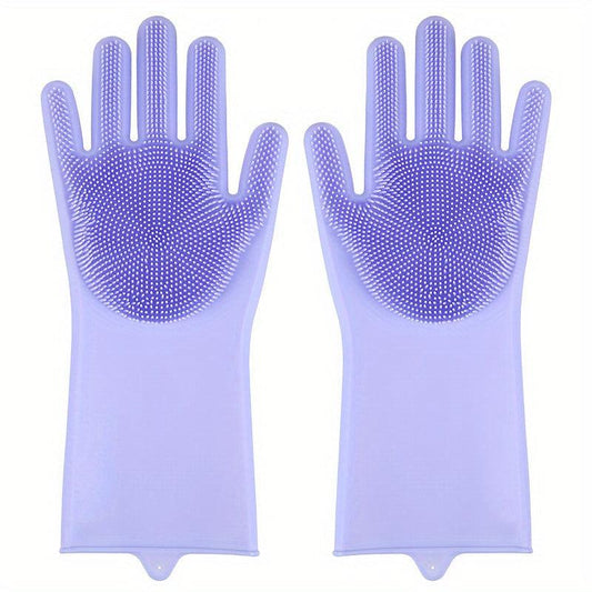 Waterproof Dishwashing Gloves Non-slip Cleaning Brush Protective Gloves