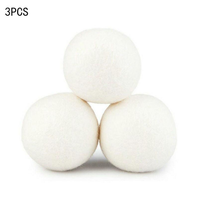 3 Wool Dryer Balls Reusable Laundry Softener 1.96inch