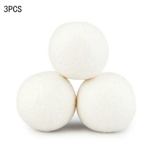 3 Wool Dryer Balls Reusable Laundry Softener 1.96inch