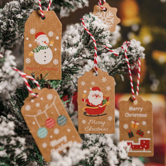 50pcs Christmas Tag with Twine for Decoration