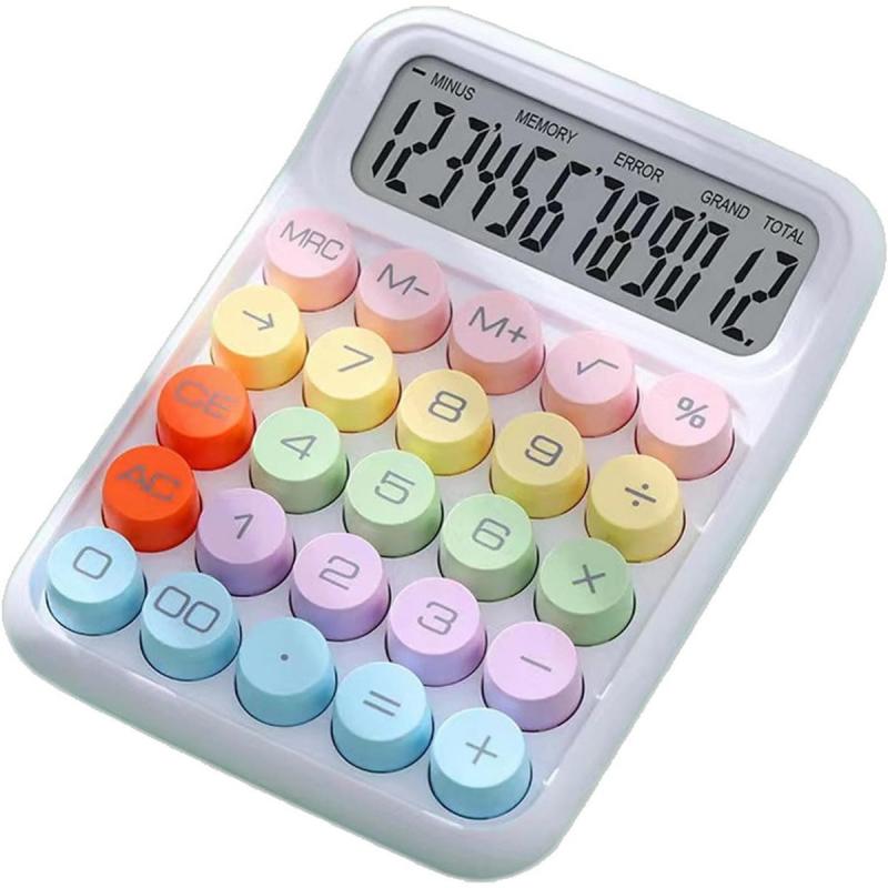 Colorful Calculator For Women Girls Candy Desk Accessories Easy To Use