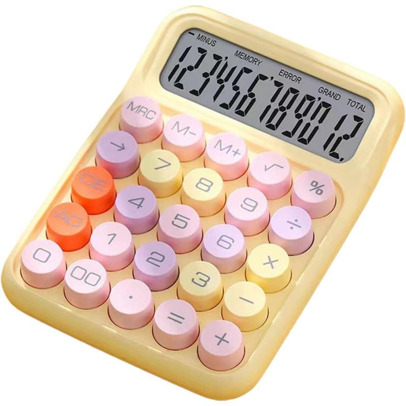 Colorful Calculator For Women Girls Candy Desk Accessories Easy To Use
