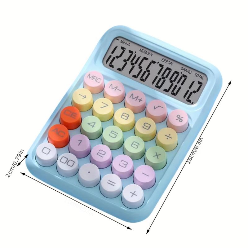Colorful Calculator For Women Girls Candy Desk Accessories Easy To Use