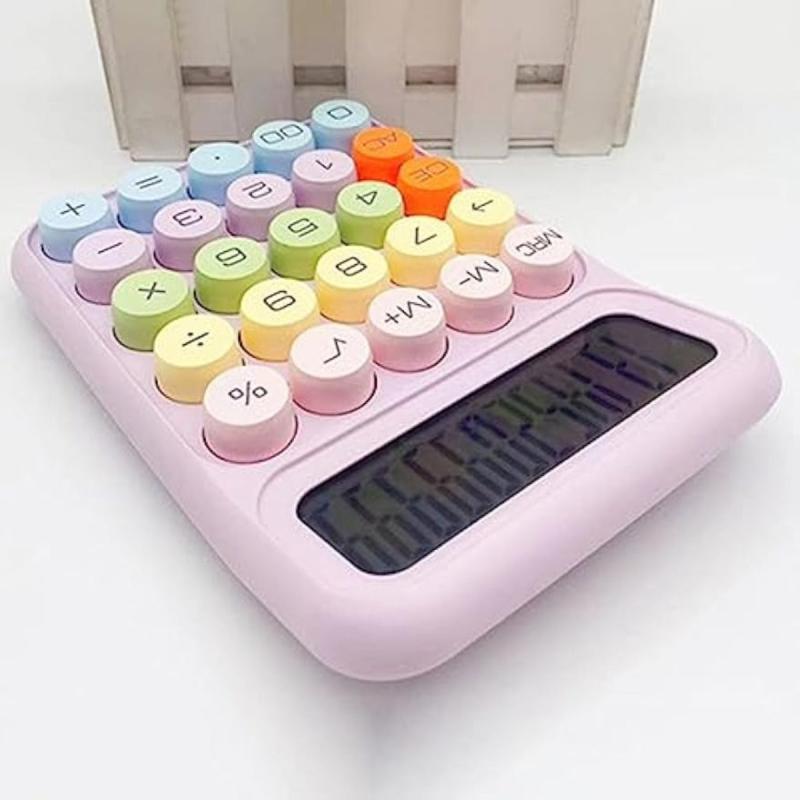 Colorful Calculator For Women Girls Candy Desk Accessories Easy To Use