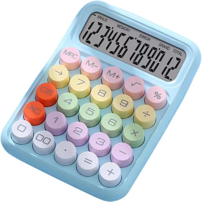 Colorful Calculator For Women Girls Candy Desk Accessories Easy To Use