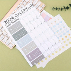 Creative Annual Calendar & Plan Sheet - Back to School Supplies
