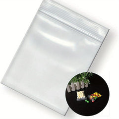 100 Clear 4 Mil Resealable Zip Lock Poly Bags Heavy Duty Zipper Baggies