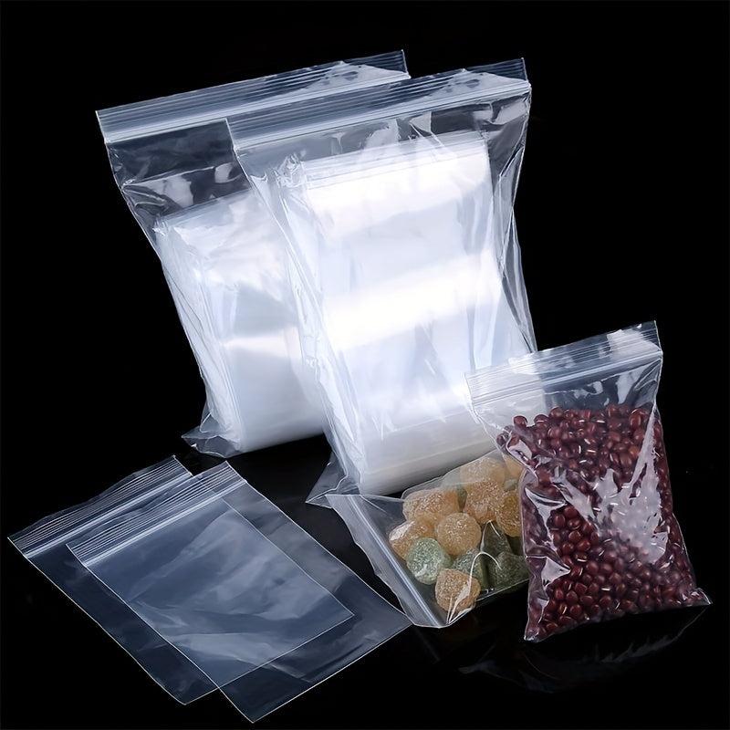 100 Clear 4 Mil Resealable Zip Lock Poly Bags Heavy Duty Zipper Baggies