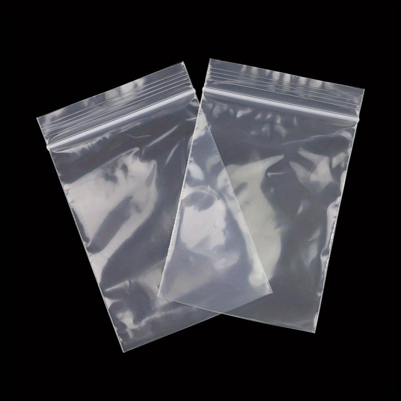 100 Clear 4 Mil Resealable Zip Lock Poly Bags Heavy Duty Zipper Baggies