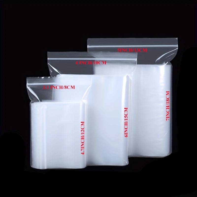 100 Clear 4 Mil Resealable Zip Lock Poly Bags Heavy Duty Zipper Baggies