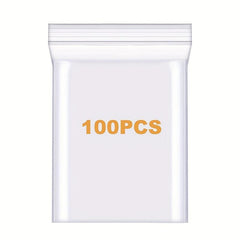 100 Clear 4 Mil Resealable Zip Lock Poly Bags Heavy Duty Zipper Baggies
