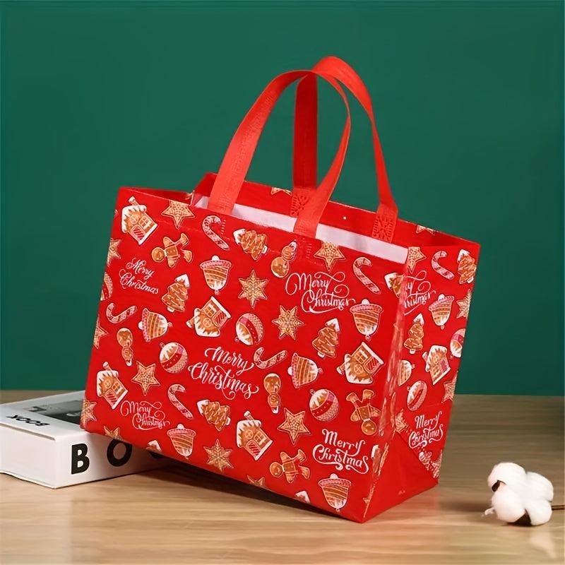 4pcs Christmas Gift Bag Cartoon Non Woven Large Capacity Decorations