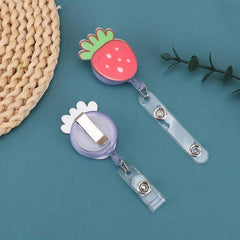 Student Work Telescopic Buckle Lanyard Card Holder Back To School